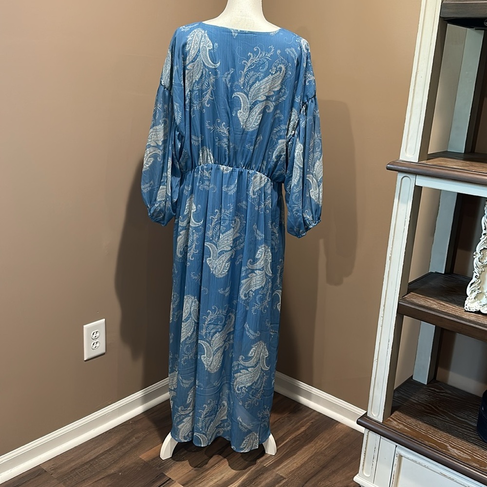 VENUS Button Down Maxi Dress - Blue NEW - Picture 13 of 15